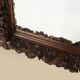 Rare grand miroir ancien en chêne sculpté à la main de style baroque ou rococo, France c