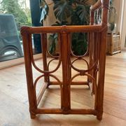 Table d'appoint vintage en rotin