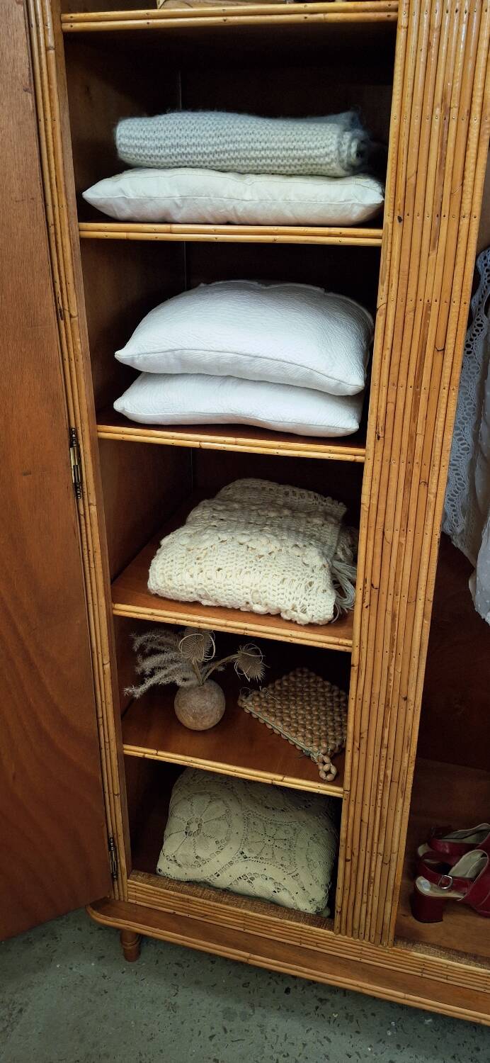Rattan wardrobe