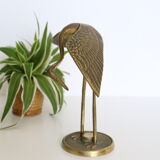 Cigogne en laiton vintage