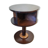 Solid wood pedestal table in Art Deco style