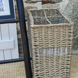 Umbrella rattan white grey