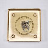 Pressed glass flower sconces.