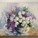 Snowballs and lilacs, oil on canvas signed Paumier