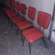 6 vintage red chairs