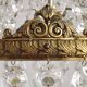 French Empire Style 3 Light Bronze Montgolfier Crystal Basket Chandelier