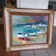 Huile signée Josep Teixido "Plage de Cadaqués"