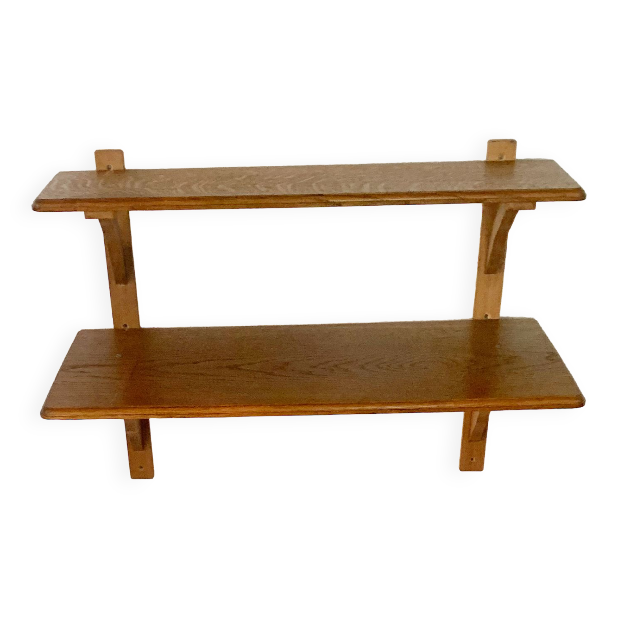 Double vintage wooden shelf