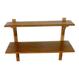 Double vintage wooden shelf
