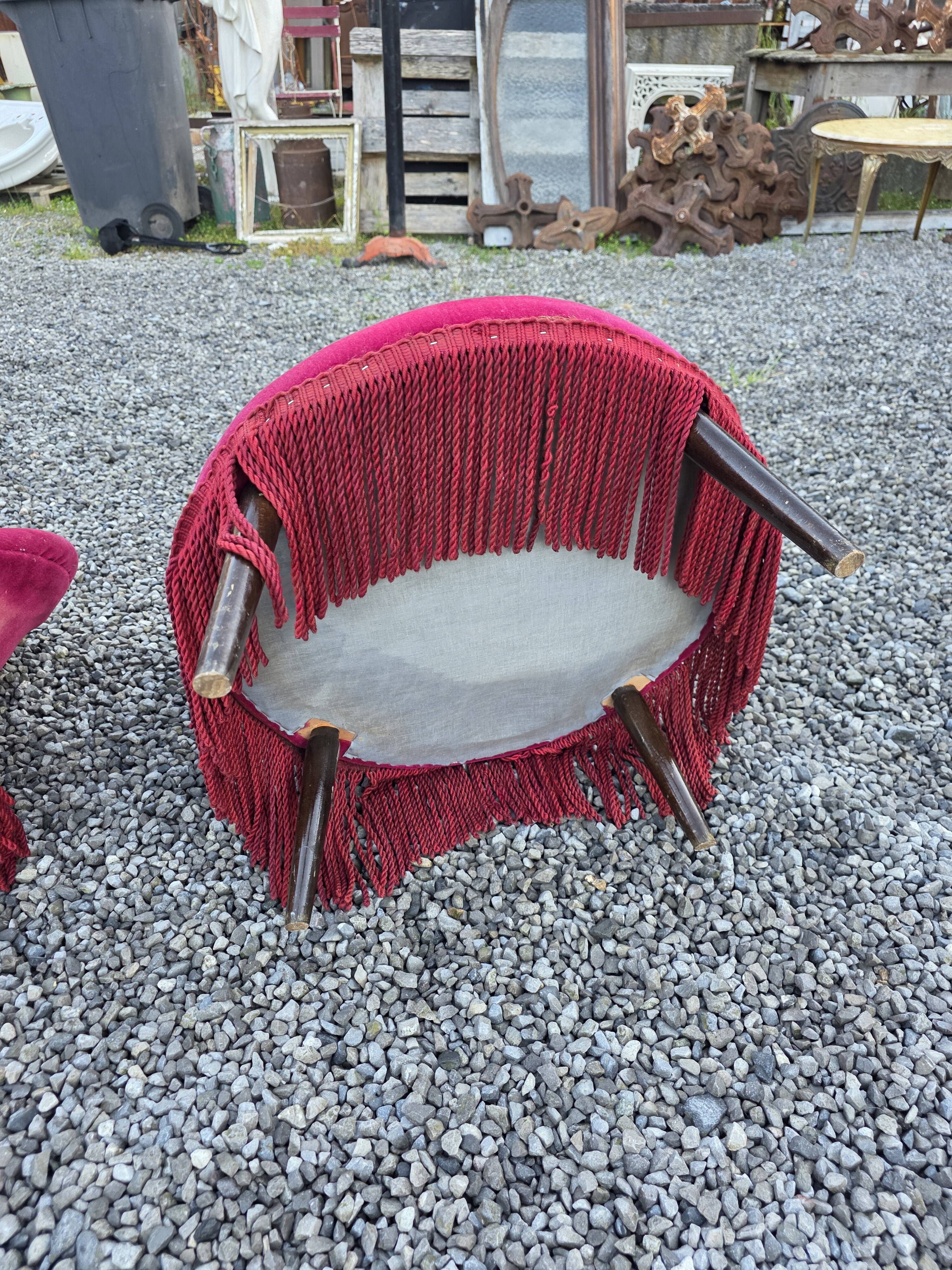 Pair of antique frog chairs