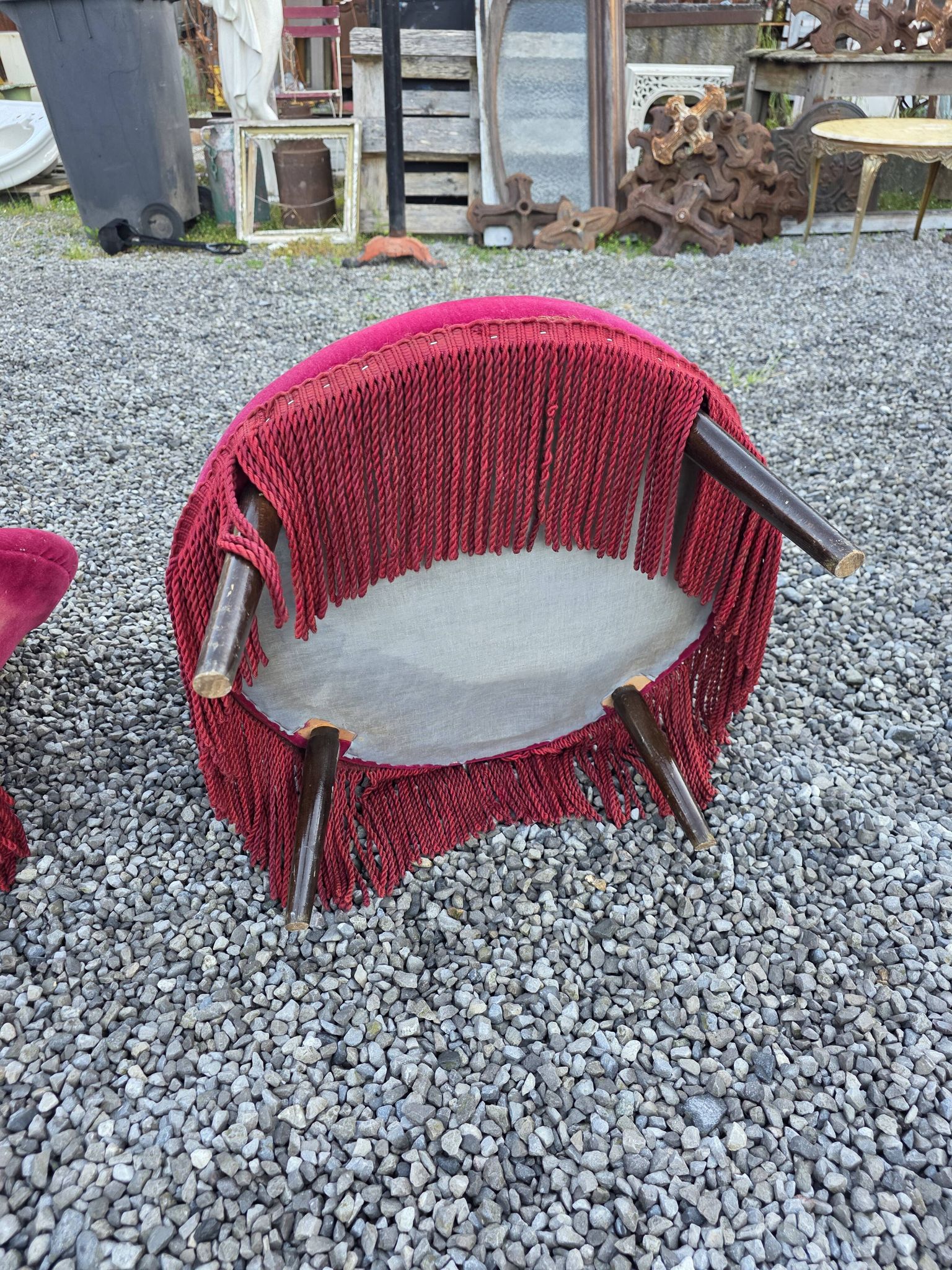 Pair of antique frog chairs