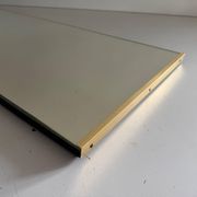 Minimalist rectangular wall mirror with a brass frame, 1960s, Germany