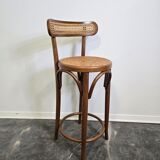 Bentwood Bar Stool with Cane Seat & Back