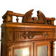 Armoire étagère en chêne tête de lion
