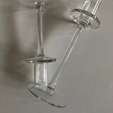 Product BHV Asymmetrical pair of glass candle holders 1980