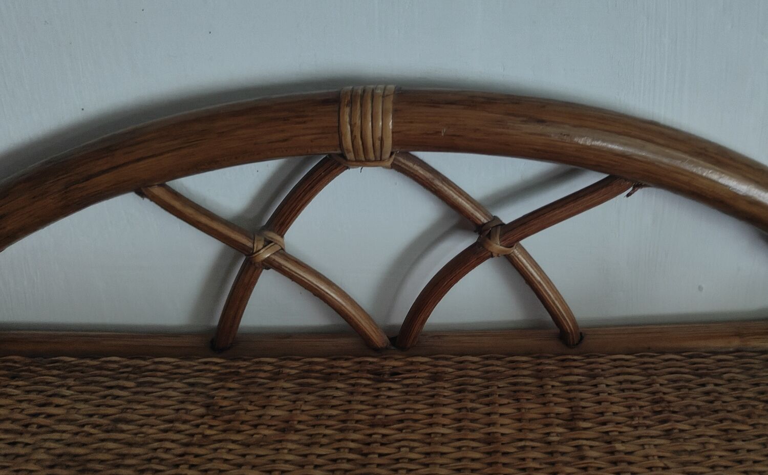 Vintage rattan shelf