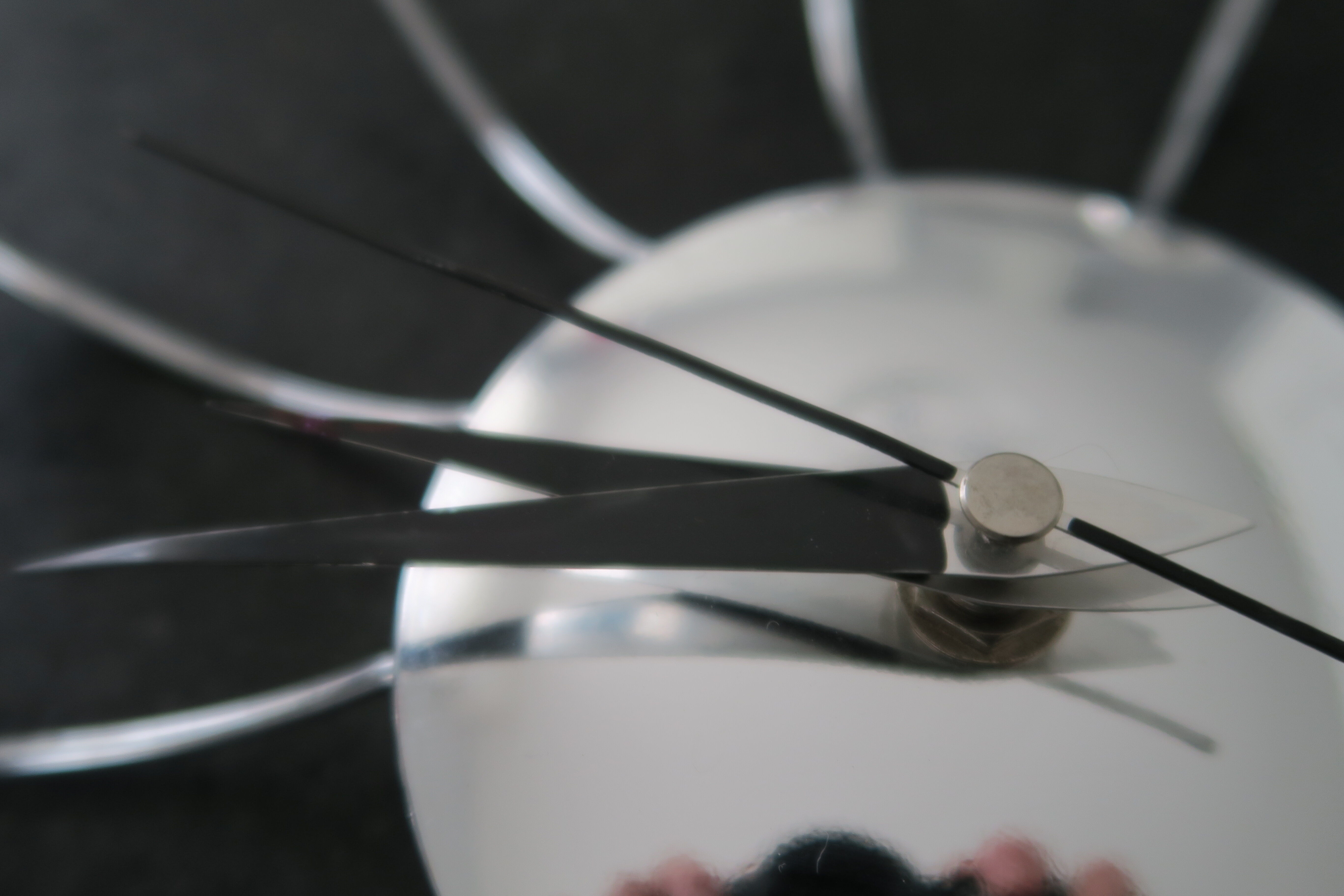 Wall clock spider chrome design karlsson vintage 1970-80