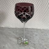 Verre à pied en cristal violet
