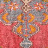 Tapis oriental turc rouge et bleu, 144 x 245 cm