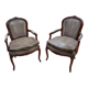 Pair of antique armchairs style Louis XV late XIXth