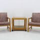 1970s Pair of Beech Armchairs and Coffee Table  by TON, Czechoslovakia