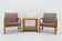 1970s Pair of Beech Armchairs and Coffee Table  by TON, Czechoslovakia