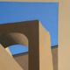 Original Contemporary Swedish Oil on Canvas – “Trajanus Forum III” by Anna Micro Johansson – 2011 – Unframed
