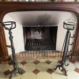pair of wrought iron rack and pinion