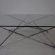 Table basse chrome et verre