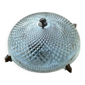 Large glass ceiling light in vintage style.