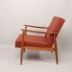 Scandinavian armchair in terracotta wool, 1970