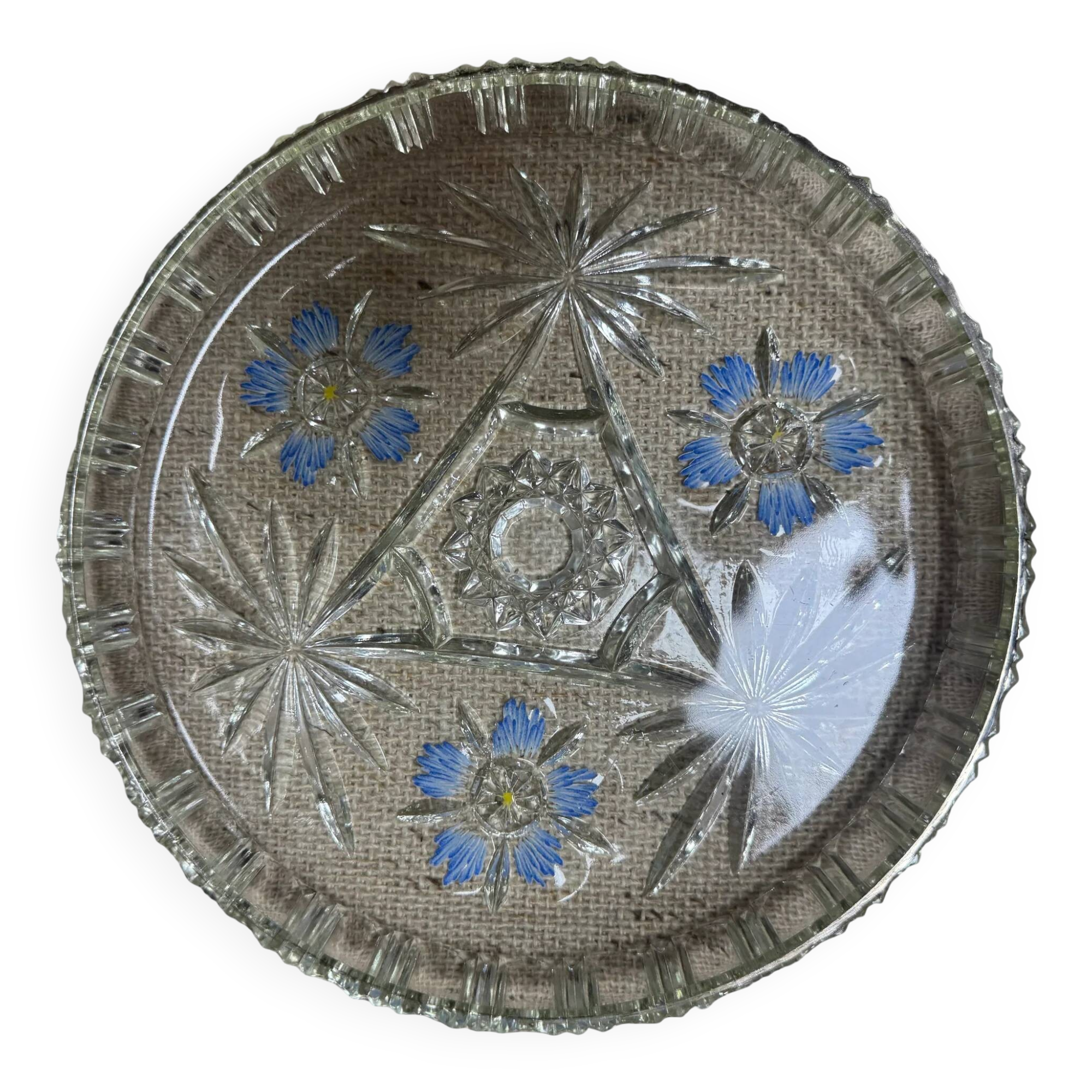 Crystal serving dish