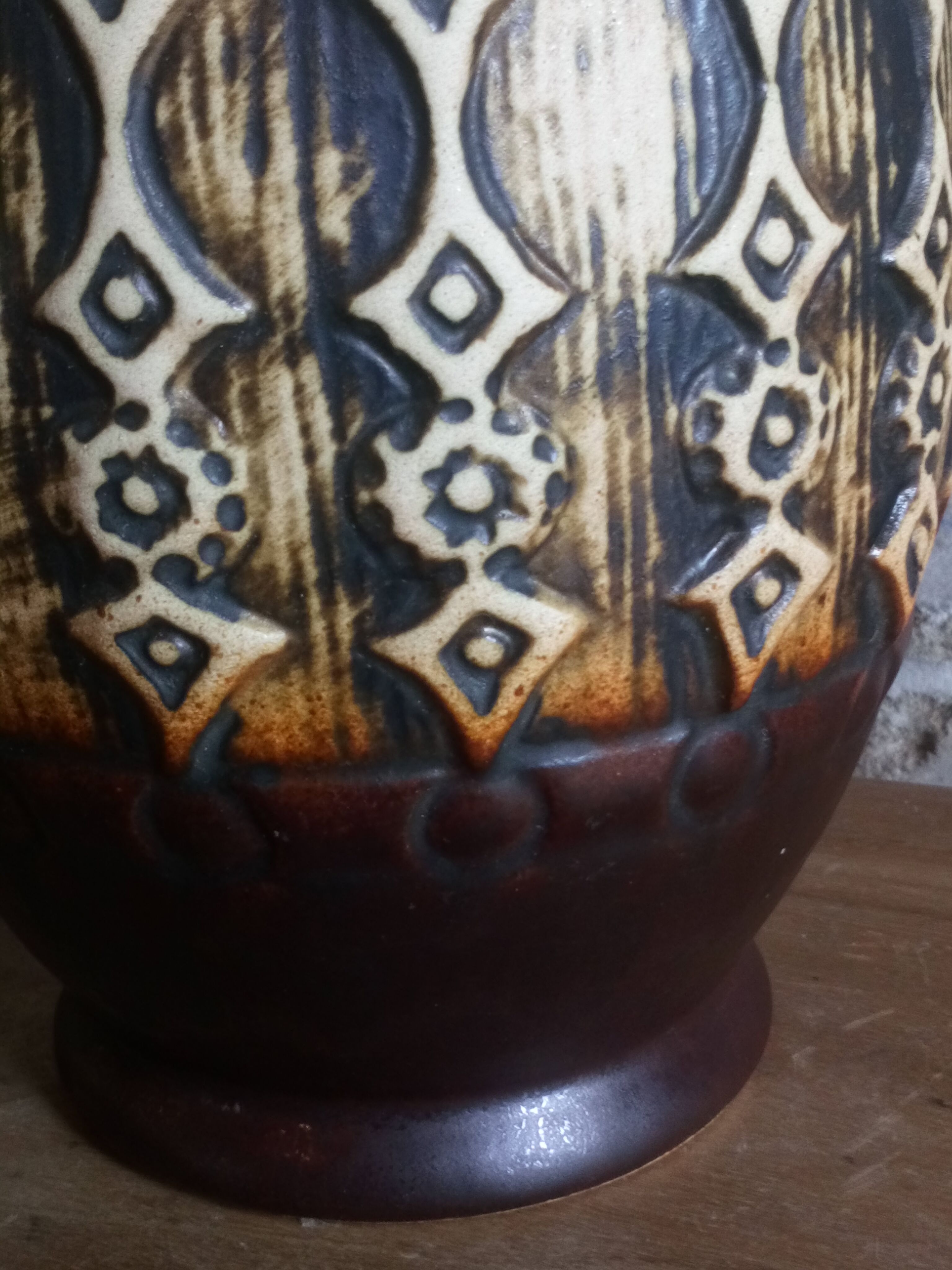 German ceramic vase from manufacturs "Jasba" 60s west Germany