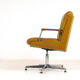Vaghi leather, aluminium and teak office chair 1970s