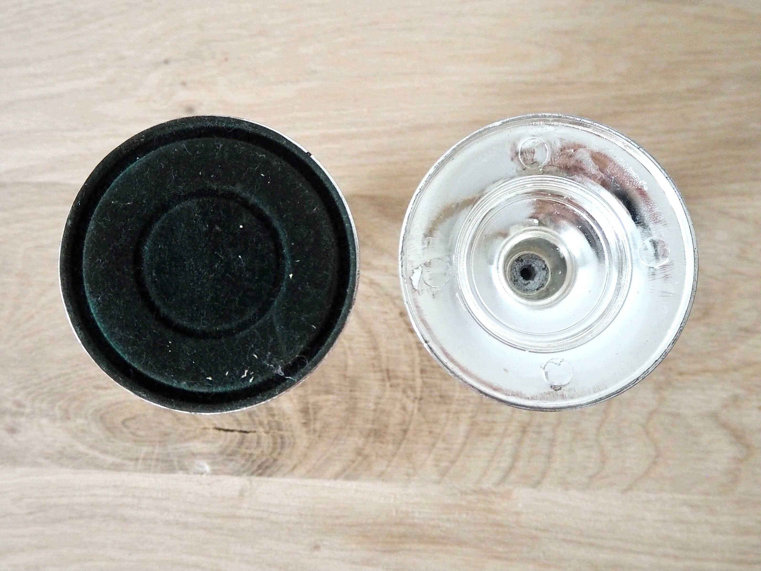 Pair of silver candle holders