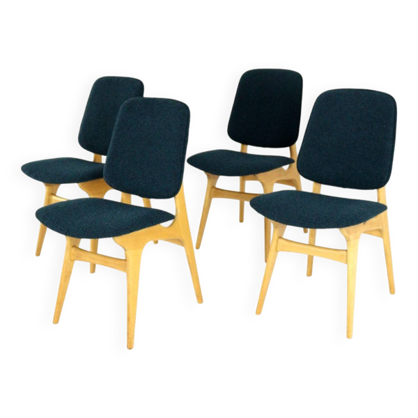 Ensemble de 4 chaises dans le style d'Arne Hovmand olsen 'Bergen'