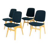 Set of 4 chairs in the style of Arne Hovmand olsen 'Bergen'