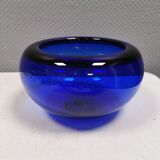 Blue PROVENCE bowl designed by Per Lütken for Holmegaard Glassworks 1955 Denmark