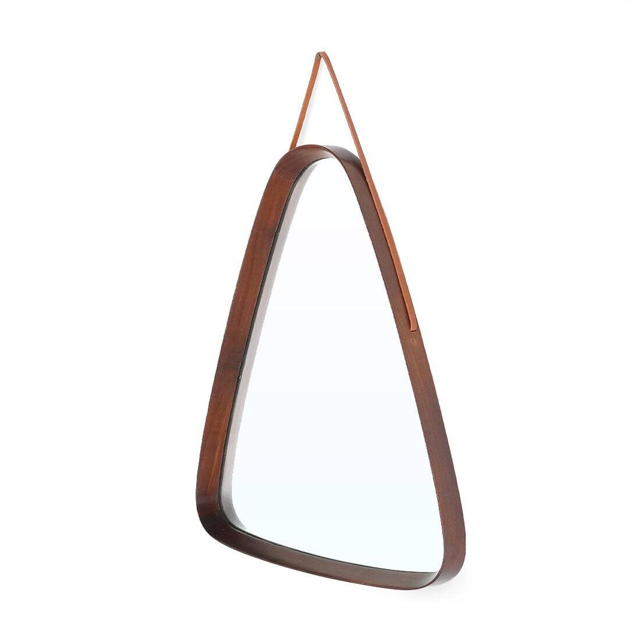 Vintage mirror with a teak frame, 1960s.