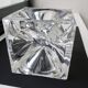 Daum france, rare cendrier cube "roc22", vers 1975, tbe