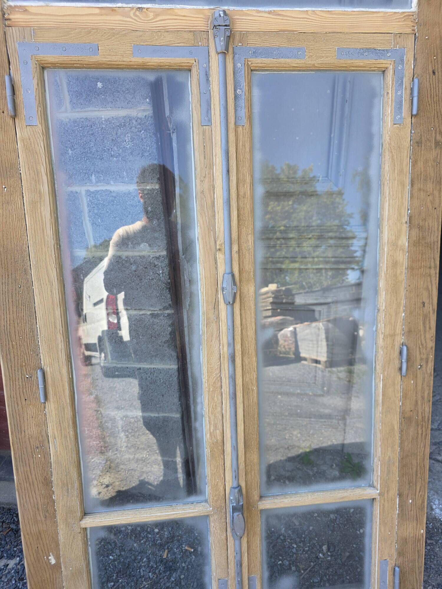 Old window in solid oak