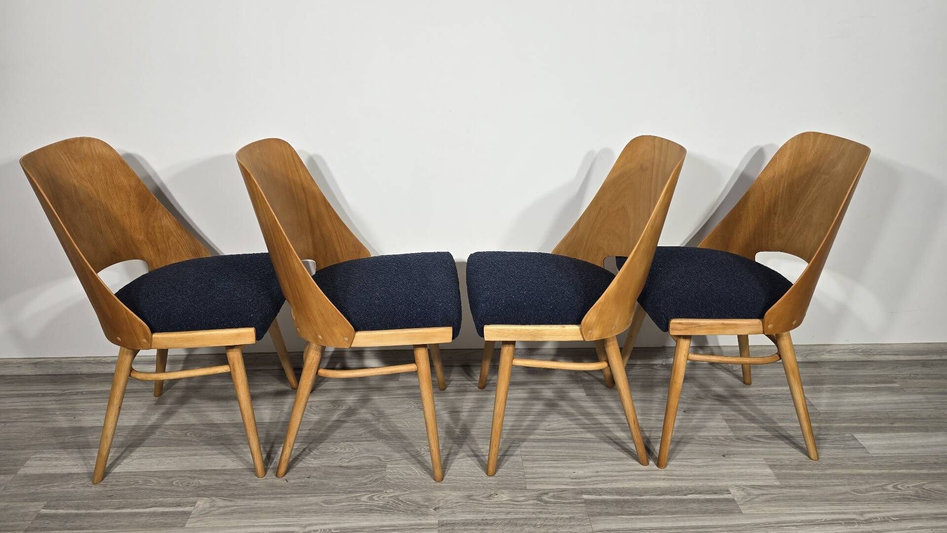 Dining Chairs by Radomir Hoffman for Ton, 1950s, Set of 4
