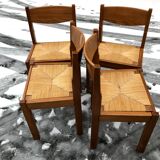 4 mulched and vintage elm chairs