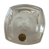 Boîte avec un chat cristal d’Arques