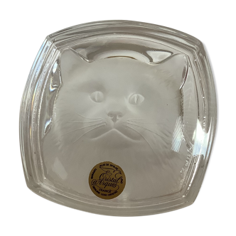 Box with an Arques crystal cat