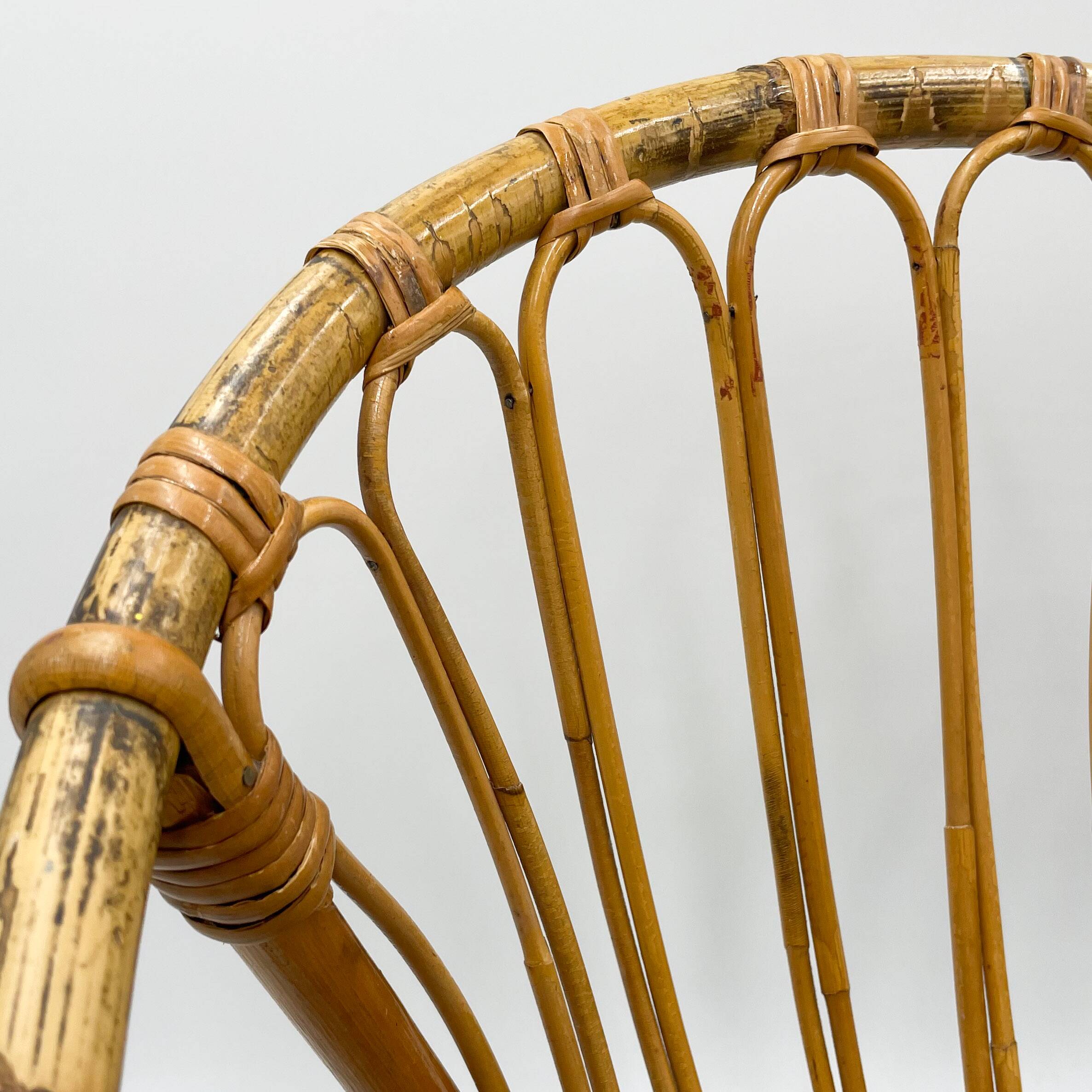 Rattan/bamboo children's armchair