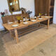 Solid wood farmhouse table