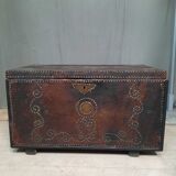 Chest covered with leather and nails