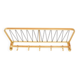 Gold-plated aluminum wall coat rack circa 1950/60 (63.5 cm)