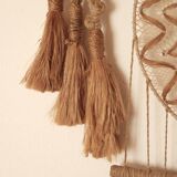 Braided macramé wall decor, 70s